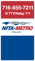 NFTA Metro Bus stop sign