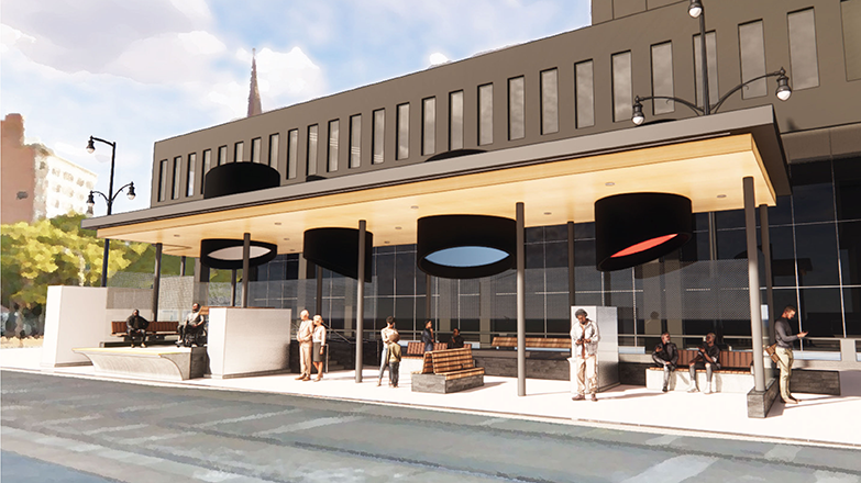 Church Station inbound platform rendering