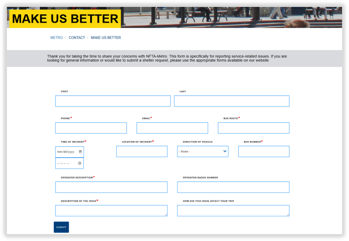 Make Us Better Webform