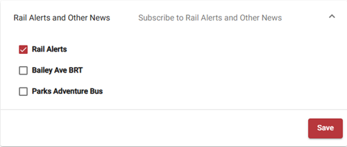 Select Rail Alerts